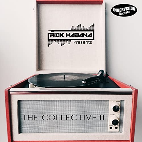 Red record player with "Rick Habana - The Collective II" album art.
