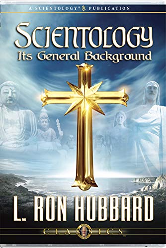 CD cover for “Scientology - Its General Background” featuring religious imagery.