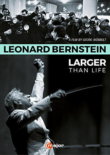 DVD cover featuring Leonard Bernstein conducting, surrounded by photographers.