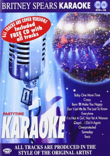 Britney Spears Karaoke DVD cover with a microphone and disco ball.