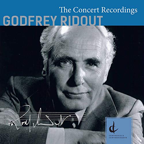 CD cover featuring a portrait of composer and pianist Godfrey Ridout.
