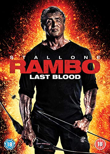 Sylvester Stallone as Rambo, holding a bow and arrow, movie poster.
