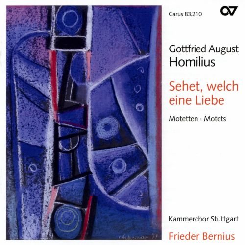 CD cover with abstract blue artwork and white text panel with artist and title.