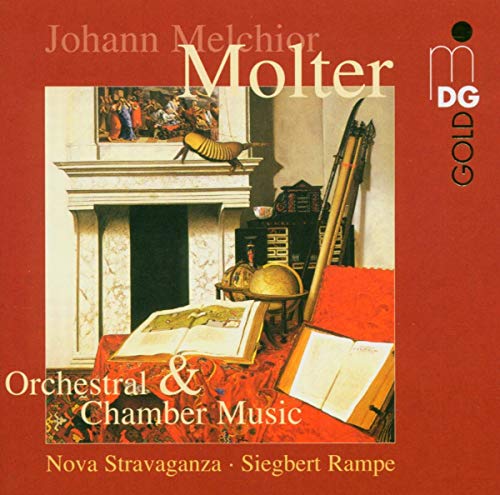 CD cover for Molter’s “Nova Stravaganza” featuring a Baroque interior scene.