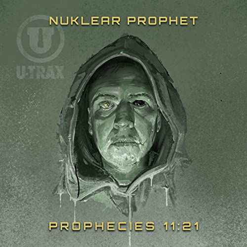 CD cover: hooded figure with glowing eye, text "Nuklear Prophet.