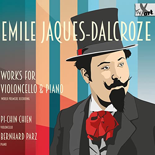 CD cover featuring a portrait of Emile Jaques-Dalcroze in a top hat.