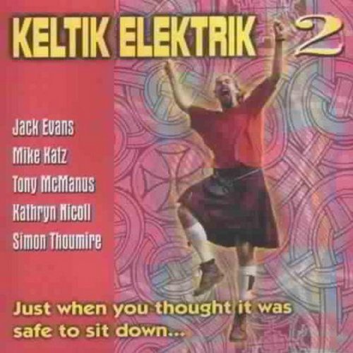 Red album cover with dancer and Celtic patterns, featuring artist and song names.