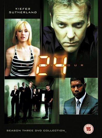 DVD cover for "24: Season Three" featuring a collage of main characters.