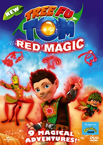 DVD cover for Tree Fu Tom: Red Magic featuring animated characters on orange background.