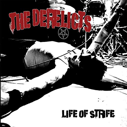Black and white album cover featuring a person mid-air, band name, and title.