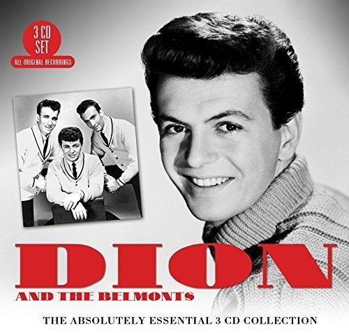 "CD cover featuring Dion and The Belmonts, with a man in a turtleneck sweater."