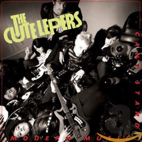 Black and white CD cover featuring a crowded band with instruments.