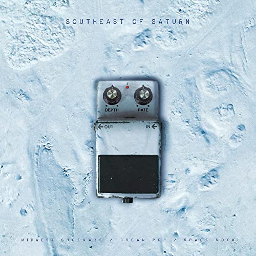Album cover: textured blue background with a guitar effects pedal.