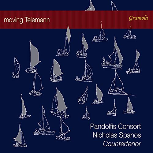 Dark blue CD cover with white sailboats and red banner at the top.