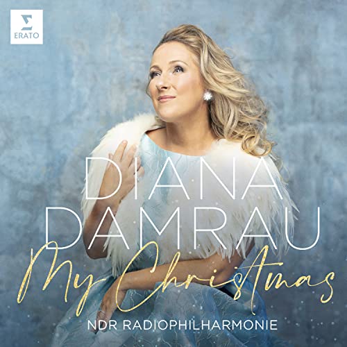 Diana Damrau album cover, portrait of a blonde woman in winter attire.