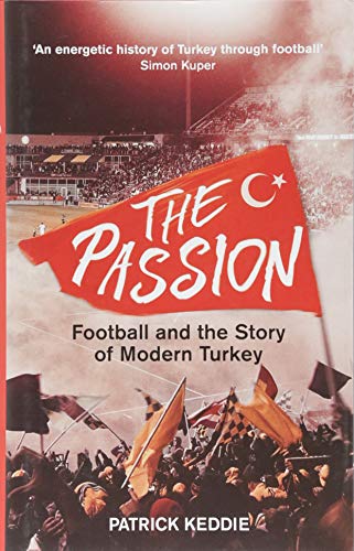 Book cover with red flag, stadium scene, and crowd, titled "The Passion".