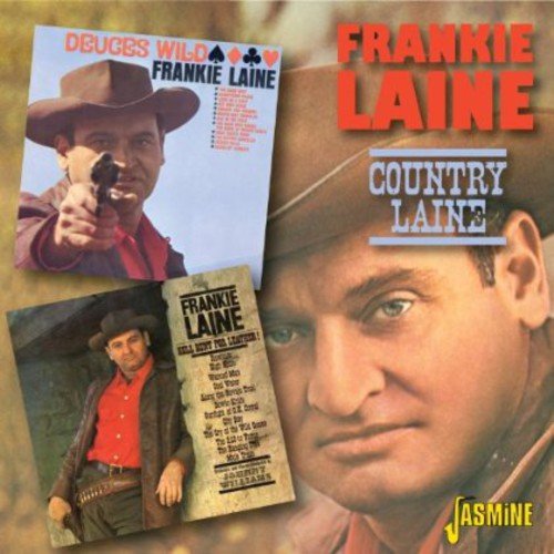 "CD cover with Frankie Laine's image, wearing a cowboy hat, and two album covers."
