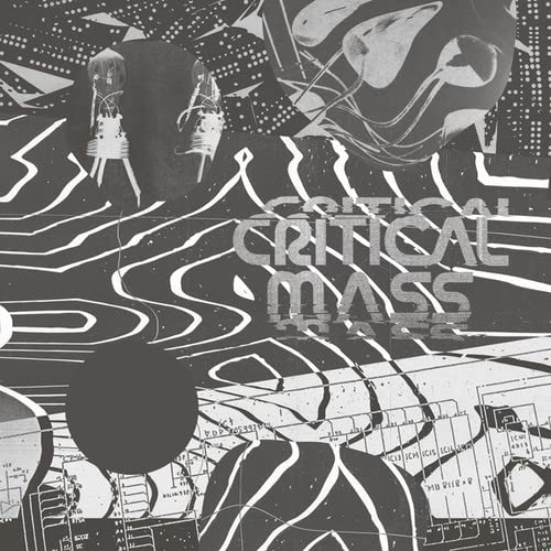 Black and white album cover with abstract shapes and the text "CRITICAL MASS".