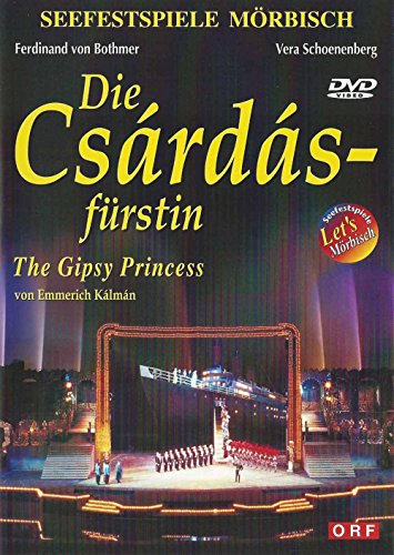 DVD cover for "Die Csárdás-fürstin" opera, stage performance scene.
