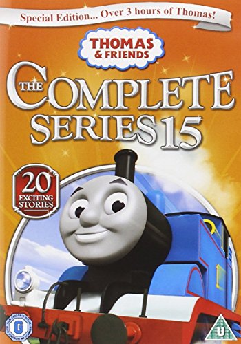 DVD cover featuring Thomas the Tank Engine with orange background and white text.