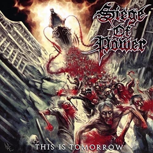 CD cover art: dark, chaotic scene with figures and red splatters.