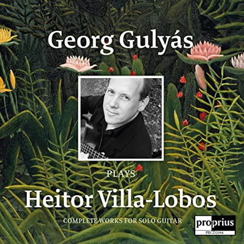 CD cover featuring guitarist Georg Gulyás with floral background.