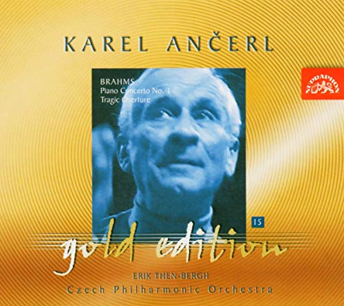 CD cover featuring portrait of Karel Ančerl and gold textured background.