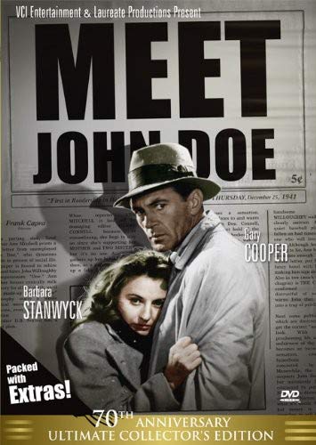 Meet John Doe" DVD cover featuring Gary Cooper and Barbara Stanwyck.