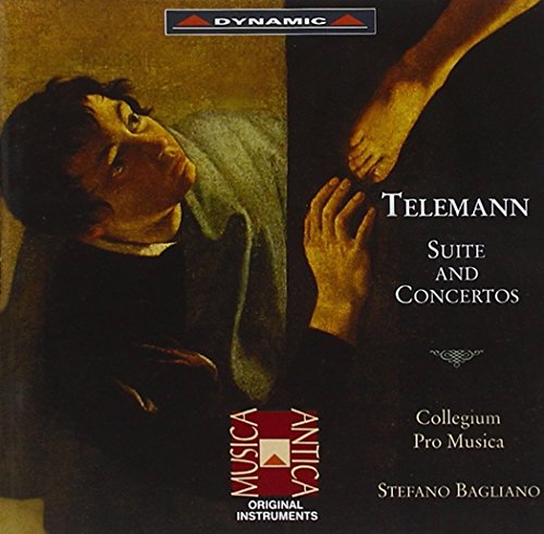 CD cover: painting detail, text “Telemann Suite and Concertos”, Collegium Pro Musica.