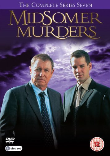 "Midsomer Murders Series 7 DVD cover featuring two men in suits against a cloudy sky."