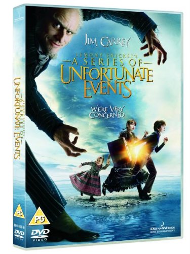 DVD case with children on cover, menacing figure looming over them.