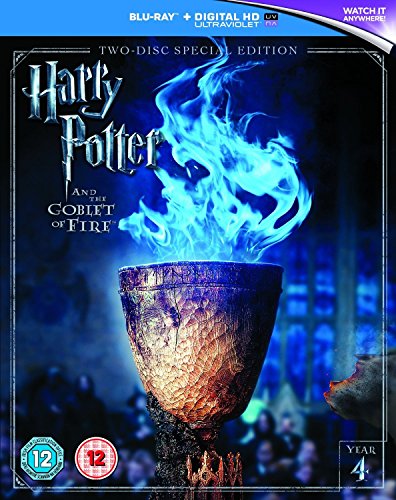 "Blu-ray case for 'Harry Potter and the Goblet of Fire' with a glowing goblet."