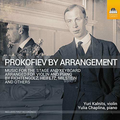 CD cover featuring a portrait of composer Sergei Prokofiev and text details.