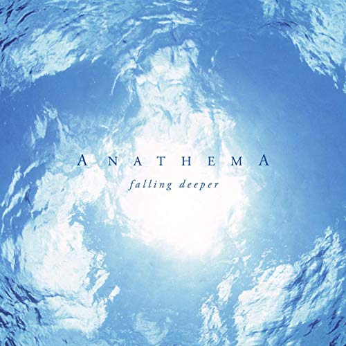 "Album cover for 'Anathema - Falling Deeper' featuring blue-toned, cloudy artwork with centered text."
