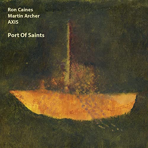 CD cover for "Port Of Saints" featuring abstract, textured painting of a boat.