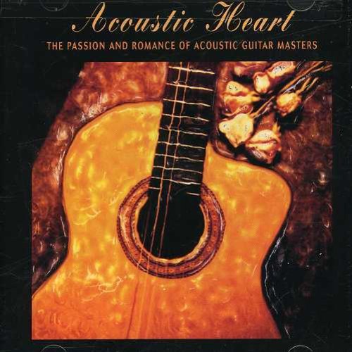 "CD cover featuring an orange acoustic guitar on a black background with text."