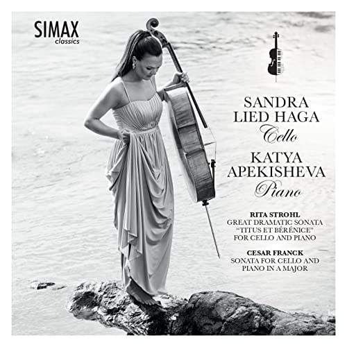 CD cover featuring a cellist and pianist, Sandra Lied Haga and Katya Apekisheva.