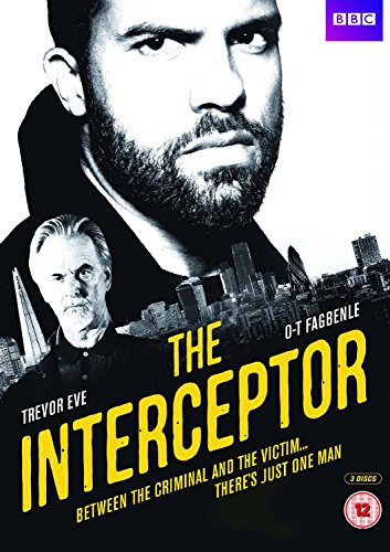 DVD cover for "The Interceptor" with two men's faces and a city skyline.