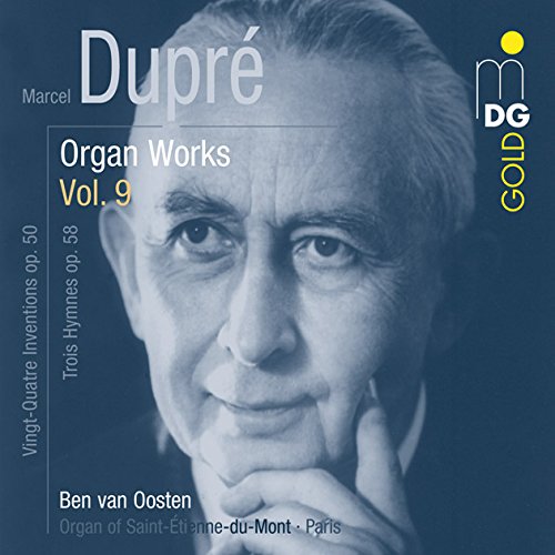 CD cover featuring a portrait of Marcel Dupré, composer and organist.