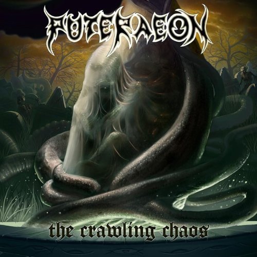 Dark fantasy album cover with a monstrous, tentacled figure and eerie forest.