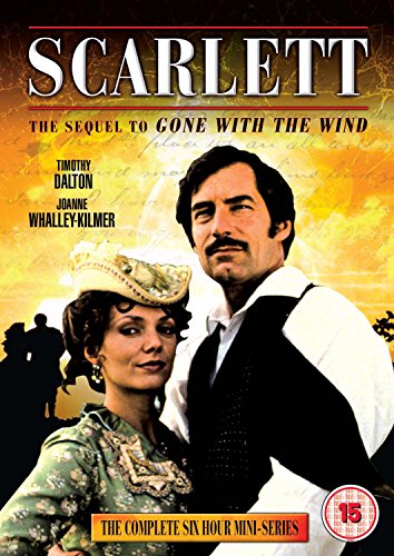 Scarlett" DVD cover featuring Timothy Dalton and Joanne Whalley-Kilmer in period attire.