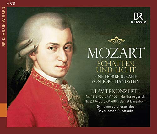 CD cover featuring a portrait of Mozart and the title "Mozart Schatten Und Licht".