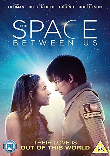 DVD cover for "The Space Between Us" featuring two young people.