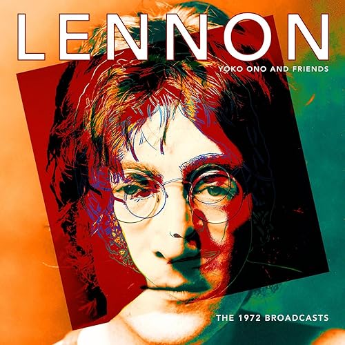 CD cover featuring a colorful, stylized portrait of John Lennon wearing glasses.