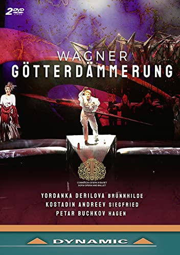 DVD cover for Wagner’s *Götterdämmerung* opera featuring stage performers.