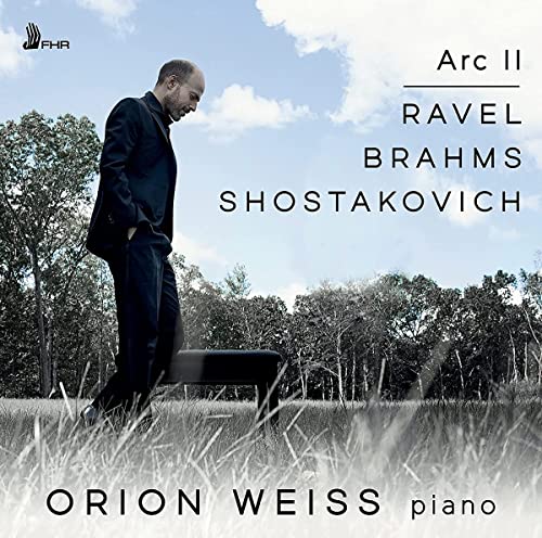 CD cover featuring pianist Orion Weiss against a blurred outdoor background.