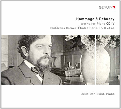 CD cover featuring a black and white portrait of Claude Debussy.