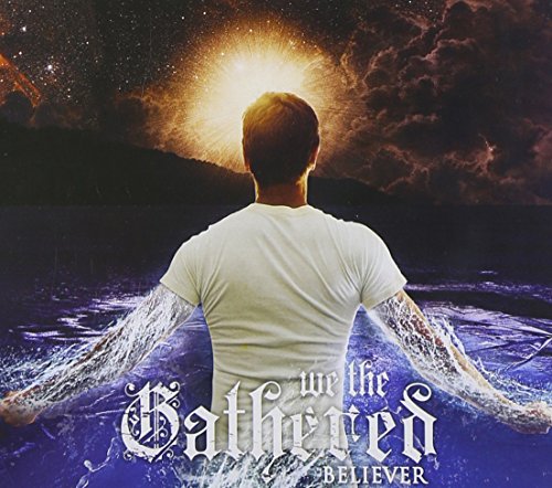 CD cover: man with glowing arms facing a bright, starry sky.