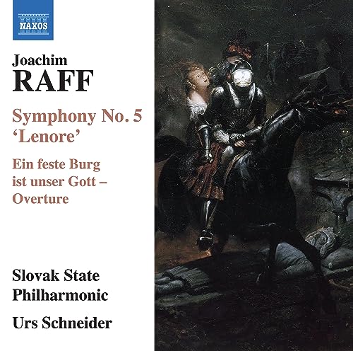 CD cover for Joachim Raff’s Symphony No. 5 ‘Lenore’ with medieval painting.