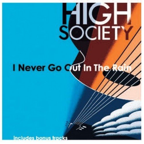 "CD cover with blue background, guitar, and 'High Society' and song title text."